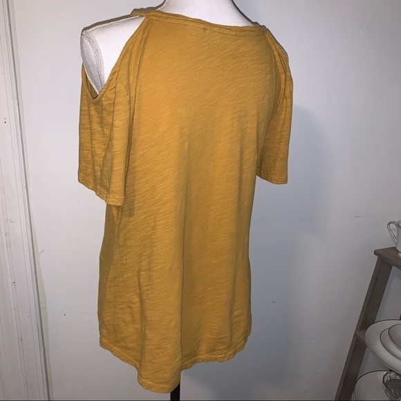 Anthropologie Maeve Cold Shoulder Tee, sz S - Picture 4 of 7